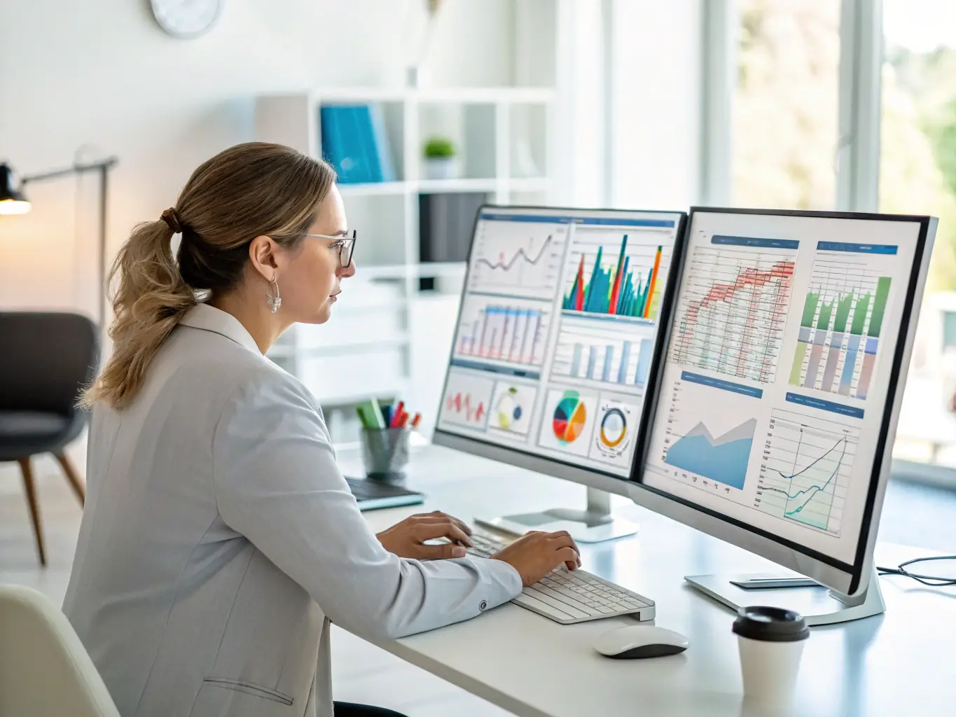 An image depicting data analysis and strategic planning, symbolizing the initial phase of understanding a client's ideal customer profile (ICP).