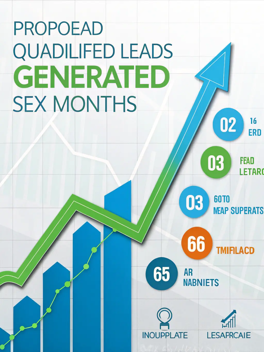 A graph showing exponential growth in leads generated, representing the impact of Lead Made Easy's services for a marketing company.