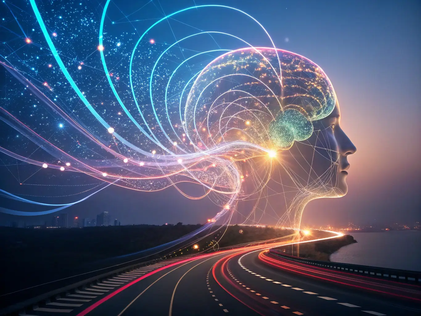 An illustration of AI algorithms analyzing data points and generating lead lists, symbolizing precision and intelligence in lead generation for Lead Made Easy.