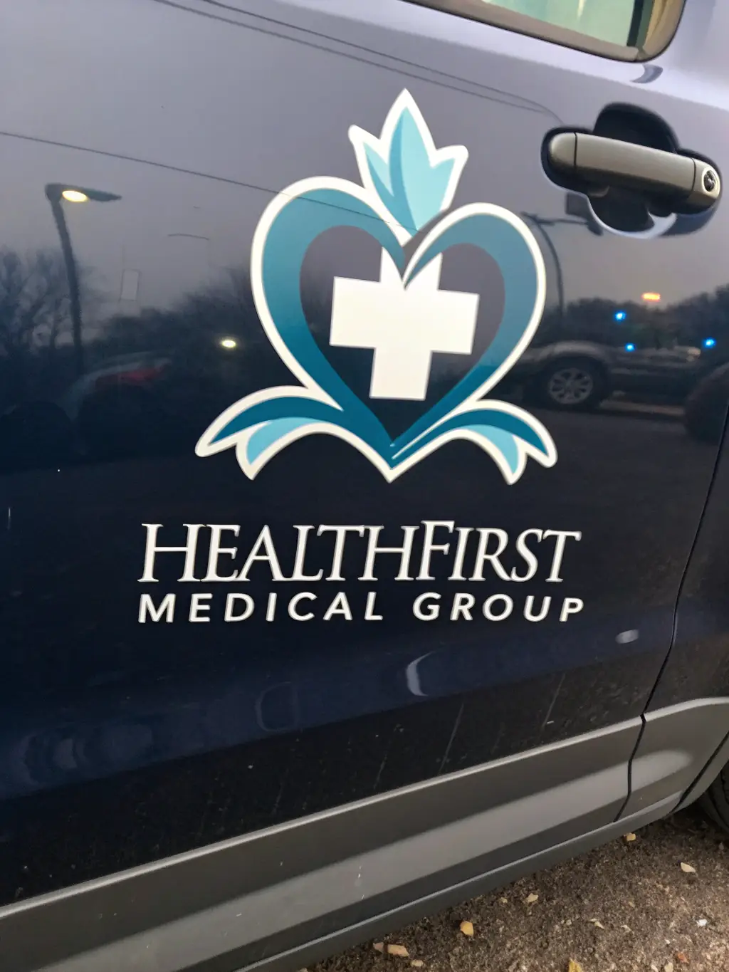 A modern icon representing the healthcare industry, such as a heart rate graphic or a medical cross within a shield, used to highlight Lead Made Easy's services.